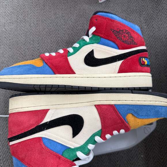 Air Jordan 1 Mid SE Fearless Blue The Great Multicolor Sneakers - Picture 1 of 4